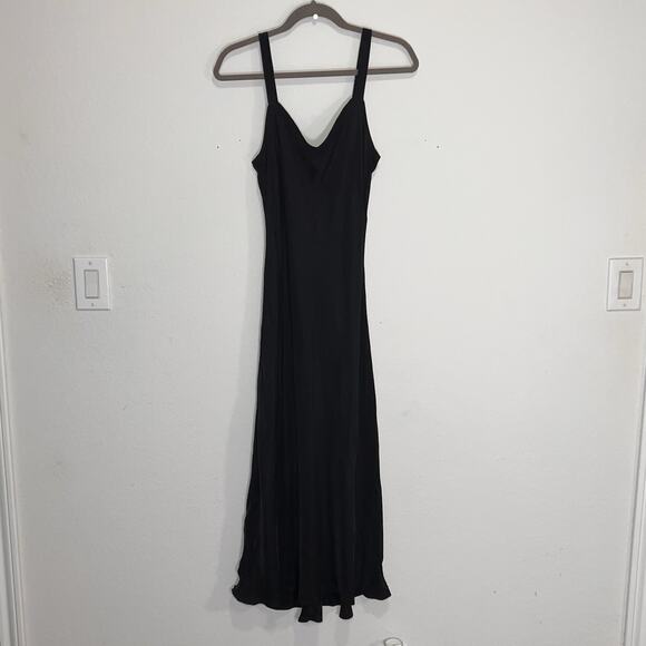 J.Crew Gwyneth Slip Dress Size 4 Black Cupro Blend V-Neck Holiday Party NEW NWT - Picture 2 of 13